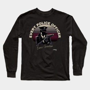 Mystique of the Badge: Shadowed Force - Retro Funny Vintage Style Long Sleeve T-Shirt